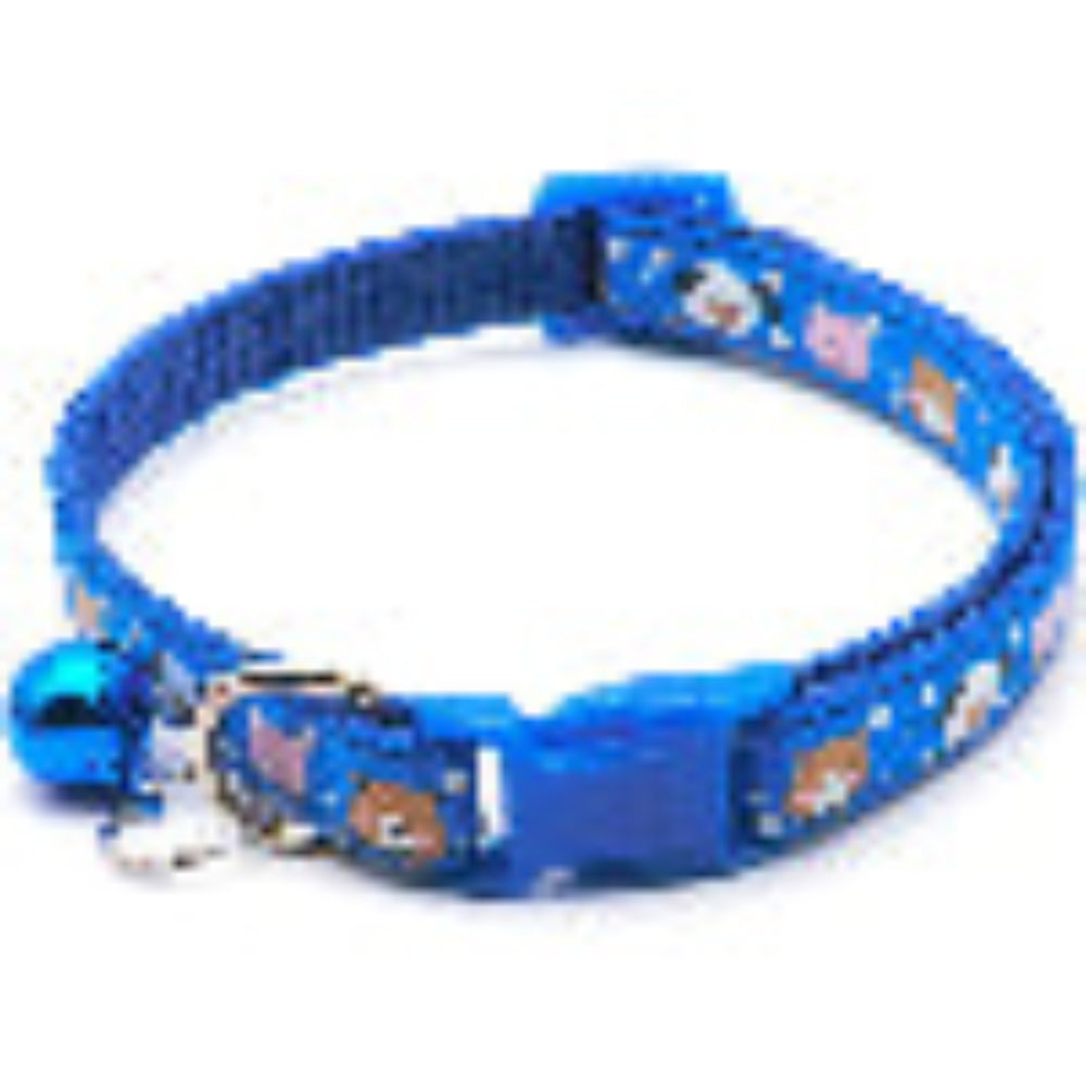 New Fashion Pet Dog Collar Colorful Pattern Dog Bear Cute Bell Adjustable Collars for Dog Cats Puppy DIY Pet Accessories