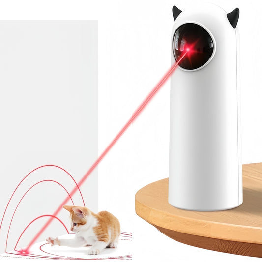 Cat Dog Laser Toy Automatic Interactive Toys for Cats Kitten Dogs USB Charging and Battery Powered Random Pattern Fast Slow Light Flashing